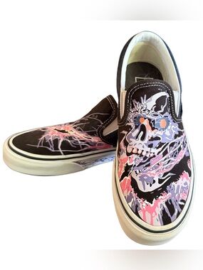 VANS Classic Slip “On Zap” - Off The Wall Glo in The Dark Size: W6/M4.5